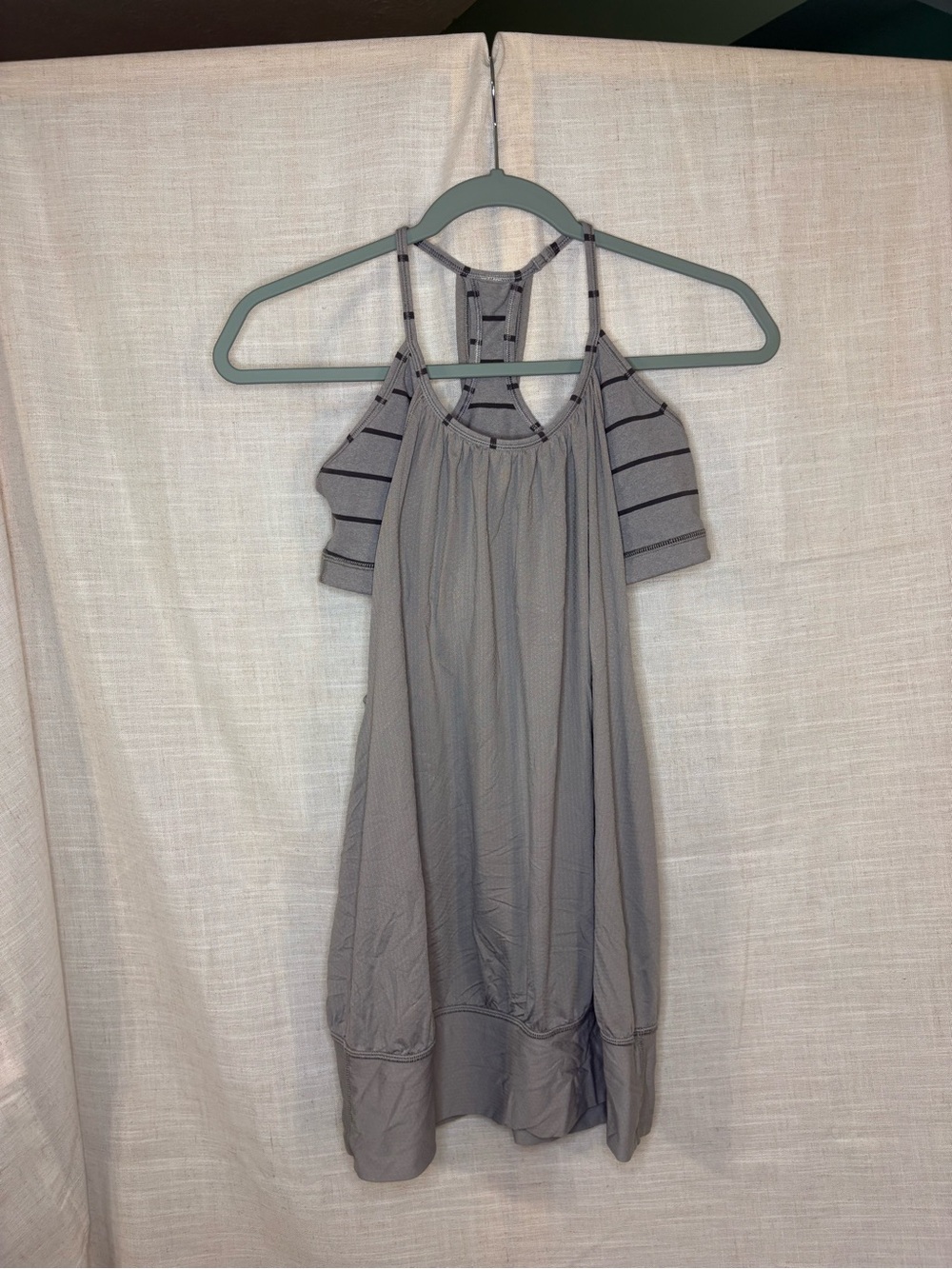 lululemon athletica ambient grey gathered racerback tank